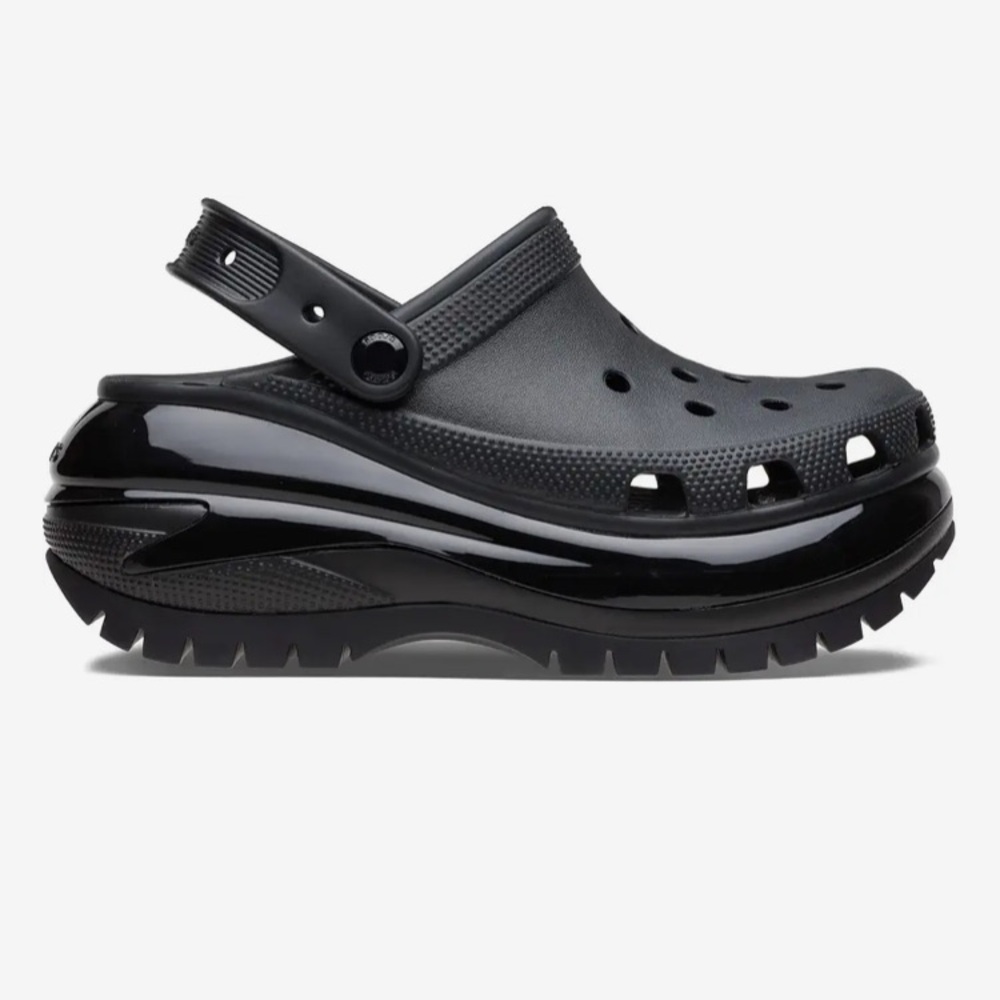 CROCS Clogs Black MEGA CRUSH Men Size 6 Women Size 8 Unisex